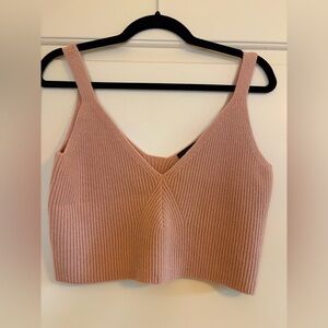NWT JCrew Cashmere cropped sweater-tank dusty pink size XL NWOT